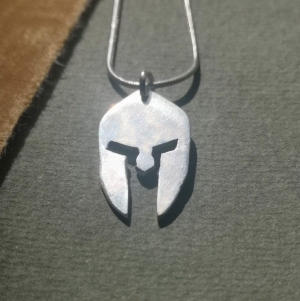 Warrior pendant in sterling silver