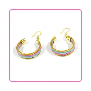 Hoop Bi Color Earrings
