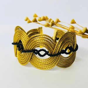 Golden Grass Adjustable Cuff Bracelet