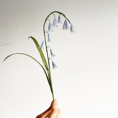 Handmade Crepe paper Spanish & English Native Bluebells Digital Template with video tutorial, bluebell flower template,  Flower Decoration , wedding bouquet