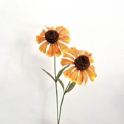 Handmade Crepe paper Helenium Flower with video tutorial - Sneezeweed Digital Template, Helenium template,  Flower Decoration , wedding bouquet
