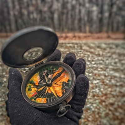 Adventure Compass with Leather Case