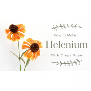 Handmade Crepe paper Helenium Flower with video tutorial - Sneezeweed Digital Template, Helenium template,  Flower Decoration , wedding bouquet