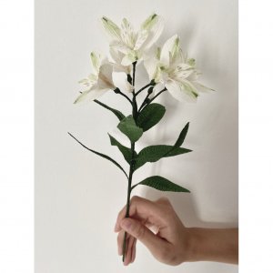 Handmade Crepe paper Alstroemeria Flower, Lily of the Incas ,  Flower Decoration , wedding bouquet