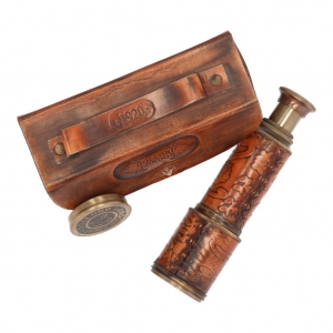 Telescope Spyglass Leather Case DOLLOND-L