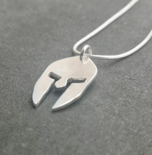 Warrior pendant in sterling silver