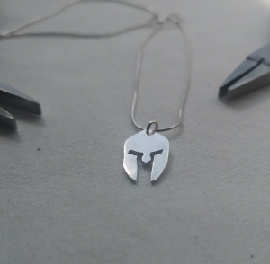 Warrior pendant in sterling silver