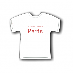 “Let's Have Lunch in Paris” Limited Edition Organic T-Shirt, (White,1 of 12)