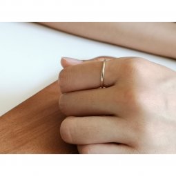 The Basic Ring: 1.5mm hammered ring goldfilled