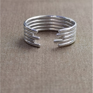 Connexion open Ring in silver