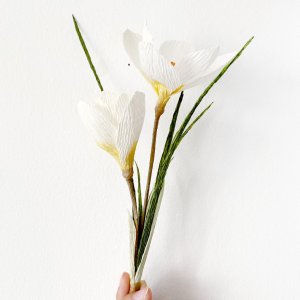 Handmade Crepe paper Crocus Flower Digital Template with video tutorial, Crocus template,  Flower Decoration , wedding bouquet,