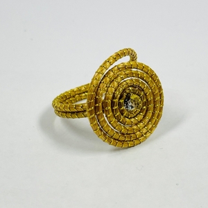 Adjustable Gold Rhinestone Ring